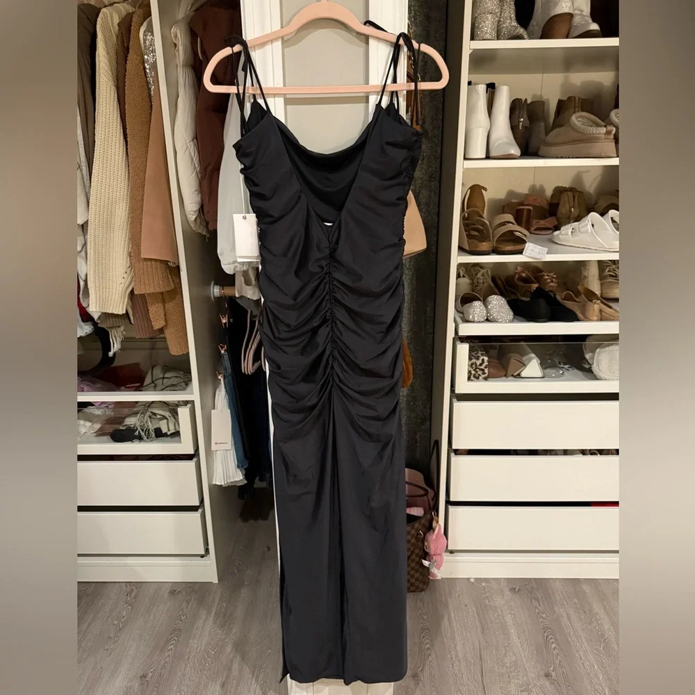 Good American Ruched Satin Slip Dress in size XL *NWT* - Picture 2 of 5